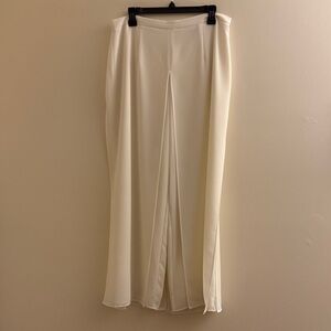 J.R. NITES By CALIENDO Off White Car Wash Palazzo Pants
